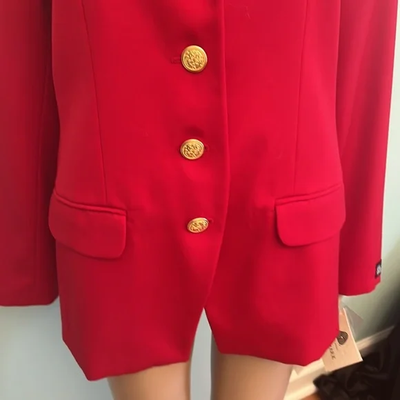⭐️ Peter Nygard  Red Military Style Blazer/Jacket - Picture 4 of 11
